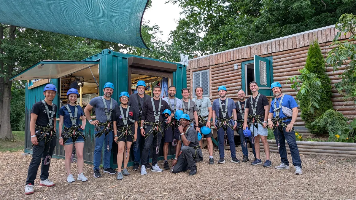 Team Zip-lining