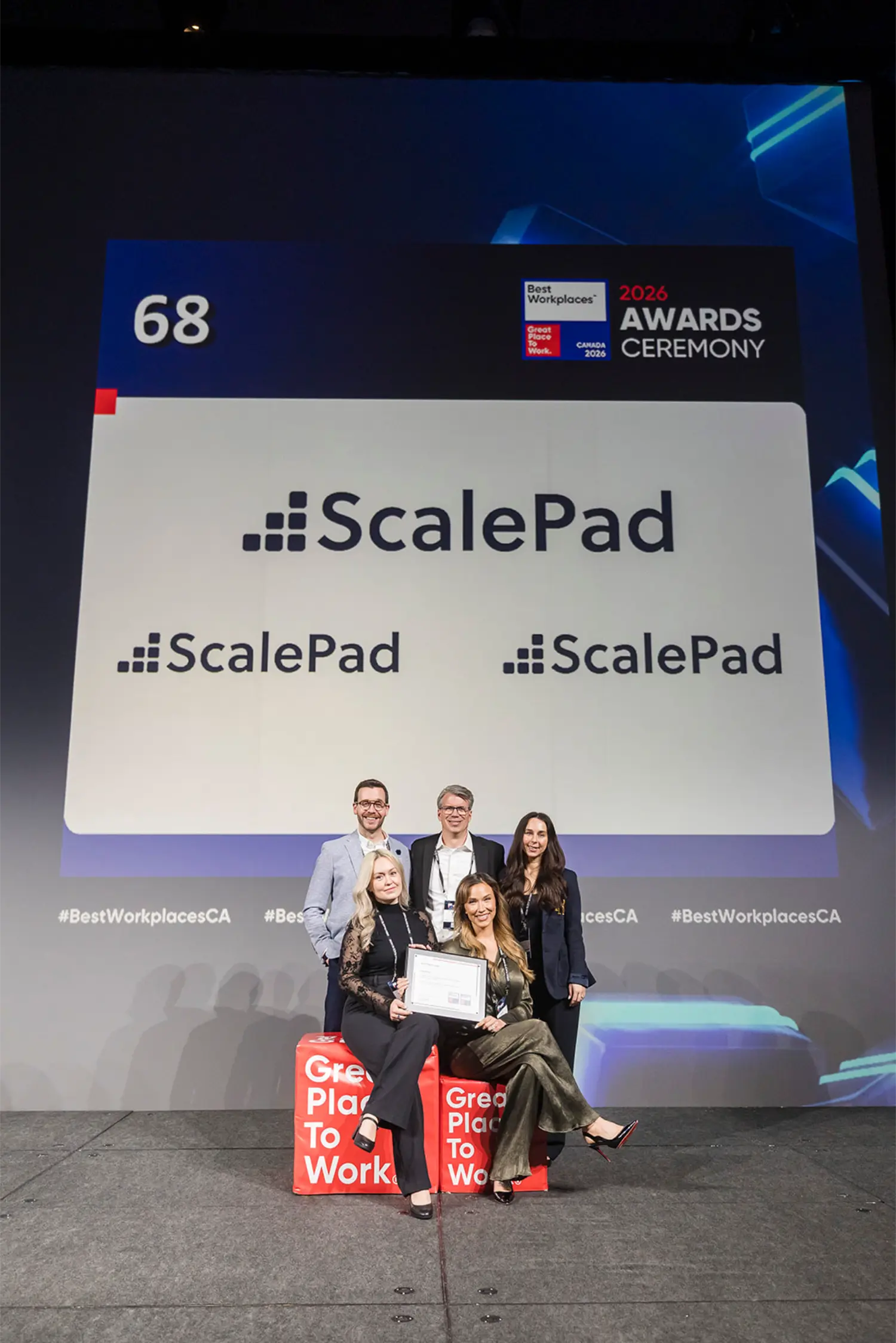 ScalePad team at the Great Place To Work Gala 2026.